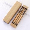Double bamboo pattern pen box gift pen set environmentally friendly bamboo ballpoint pen advertising gift pen engraving company logo