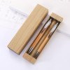 Double bamboo pattern pen box gift pen set environmentally friendly bamboo ballpoint pen advertising gift pen engraving company logo