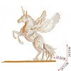 Unicorn model wooden puzzle 3D model toy three-dimensional puzzle handmade wholesale