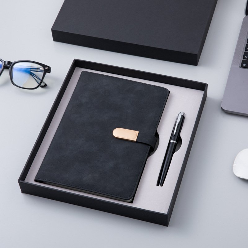 High-end atmospheric notepad thermos cup set business gift office conference gift box event gift handprint logo