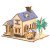Beach house wooden puzzle three-dimensional 3D model toys boys and girls handmade gifts wholesale