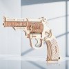 Revolver model wooden puzzle 3D model toy three-dimensional puzzle hand-assembled