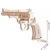 Revolver model wooden puzzle 3D model toy three-dimensional puzzle hand-assembled