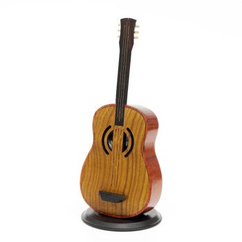 Creative ornaments guitar incense burner audio with bluetooth for listening to music wooden handmade audio portable gift set collection