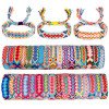 Nepali ethnic style colorful rhombus hand-woven rainbow cotton thread friendship bracelet 30 colors
