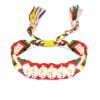 Nepali ethnic style colorful rhombus hand-woven rainbow cotton thread friendship bracelet 30 colors