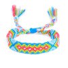 Nepali ethnic style colorful rhombus hand-woven rainbow cotton thread friendship bracelet 30 colors