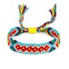 Nepali ethnic style colorful rhombus hand-woven rainbow cotton thread friendship bracelet 30 colors