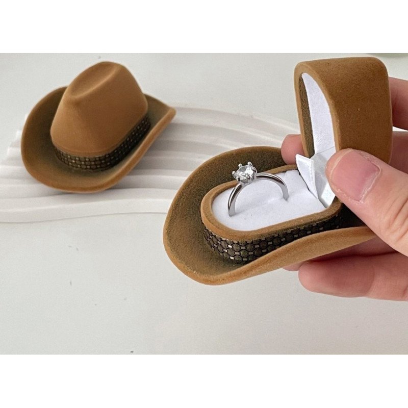 Woody Hat Ring Box Creative Jewelry Box Valentine's Day Gift Surprise Proposal Gift Box