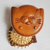 Wholesale cute cartoon air cushion comb gold green sandalwood massage comb head dredging meridians seal air cushion comb