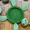 Nordic Purely Handmade Knitted Coasters Cute Turtle Lamb Insulated Table Placemats