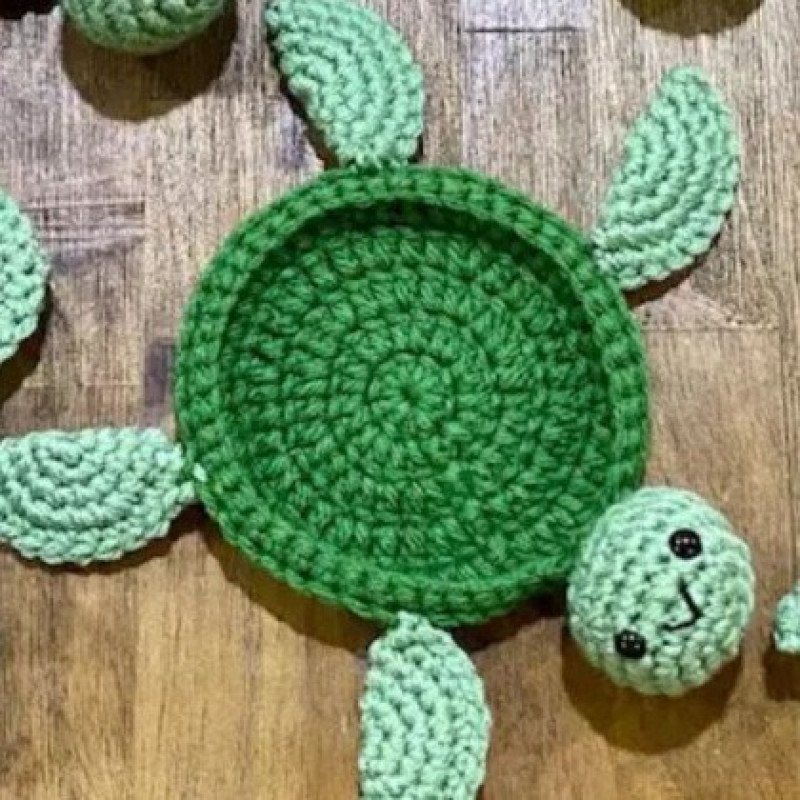 Nordic Purely Handmade Knitted Coasters Cute Turtle Lamb Insulated Table Placemats