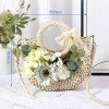 Handmade straw woven bag diy material bag simulated floral woven bag warm-up team building salon event creative gift