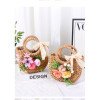 Handmade straw woven bag diy material bag simulated floral woven bag warm-up team building salon event creative gift