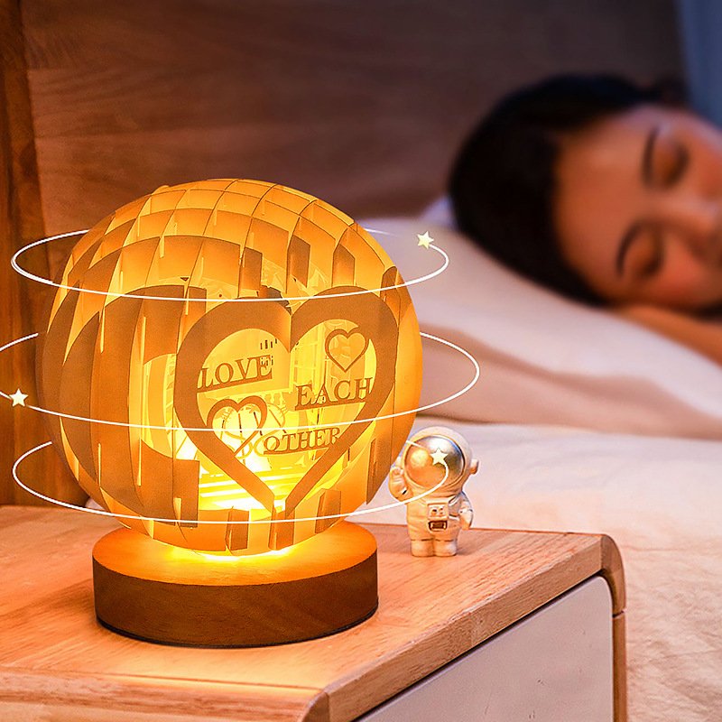 DIY handmade paper craft work spherical hollow ornaments 3D three-dimensional creative assembled paper model folding ball paper carving lamp