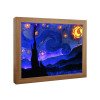 Novelty night light creative gift starry sky silhouette light festive atmosphere sleeping light friend gift 3D light and shadow paper carving lamp