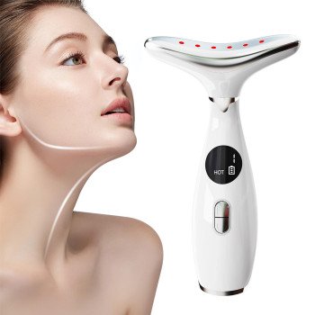 Neck Beauty Instrument Home Neck Massager Color Light EMS Micro-Current Vibration Reduces Neck Lines 9-level Adjustment