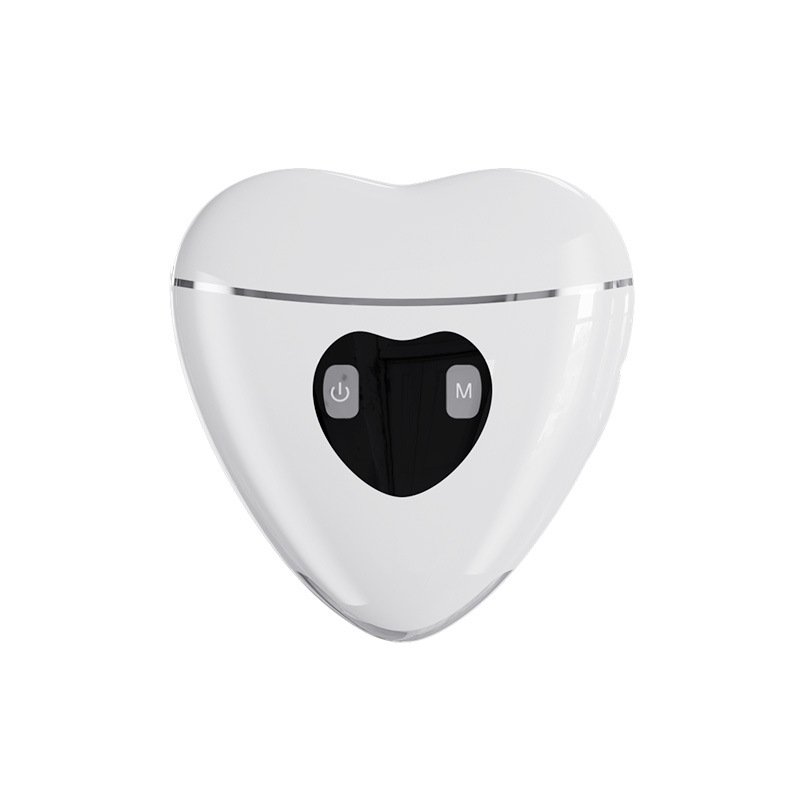 Heart-shaped stone EMS micro-current double-headed scraping device for face and whole body massage acupoints and eye bags