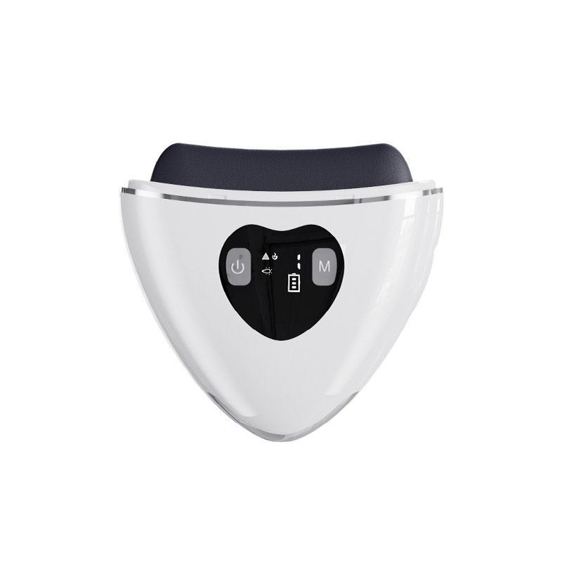 Heart-shaped stone EMS micro-current double-headed scraping device for face and whole body massage acupoints and eye bags