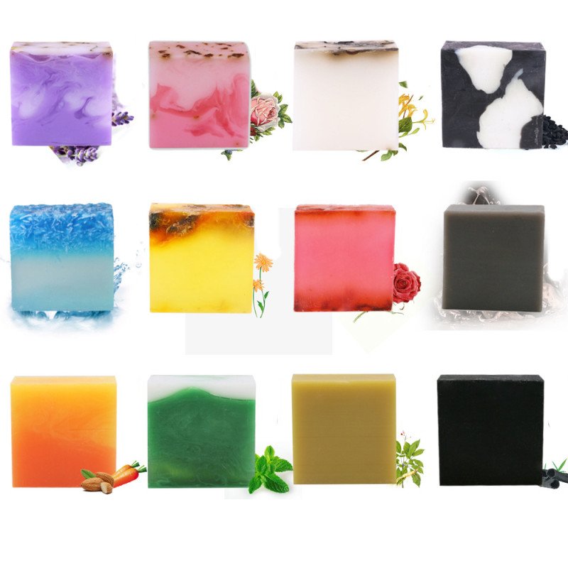 Handmade Soap Rose Lavender Transparent Essential Oil Soap Cleansing Fragrance Jelly Soap