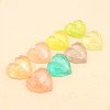 Souvenir heart-shaped essential oil soap transparent gold foil soap cleansing skin care cleansing soap rose peach aromatic soap