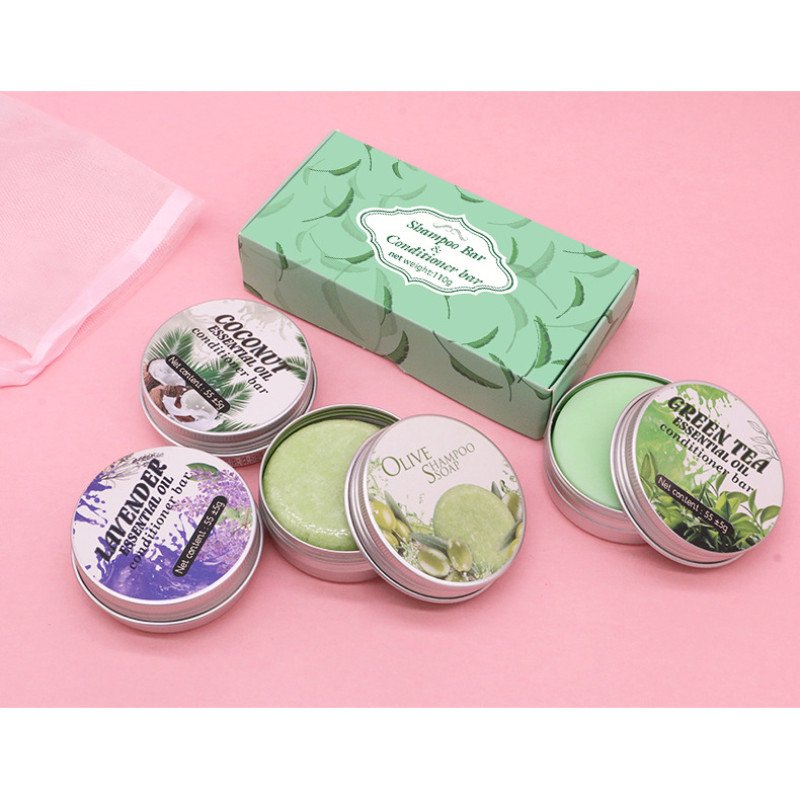 Polygonum multiflorum ginger essential oil multi-foam shampoo soap washing sheath box English box coconut hair care soap