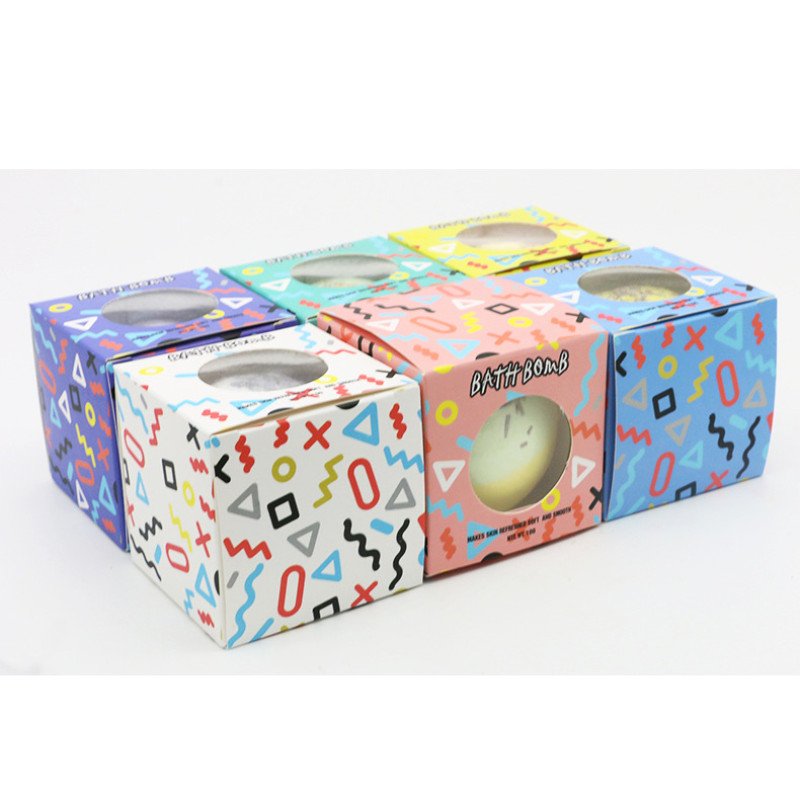 Dried flower bath bomb salt in a single gift box Essential oil bath salt ball Bubble pinball bath ball bath salt