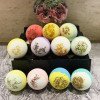 Dried flower bath bomb salt in a single gift box Essential oil bath salt ball Bubble pinball bath ball bath salt