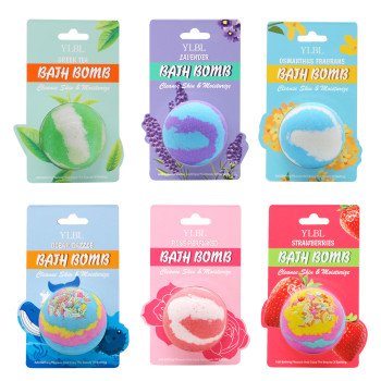 Bath bomb explosive bath salt ball floating multi-bubble bubble bomb blister back card bath ball
