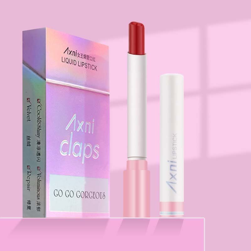 Cosmetics pipe lipstick set of four matte matte non-stick cup non-fading lip gloss thin lipstick