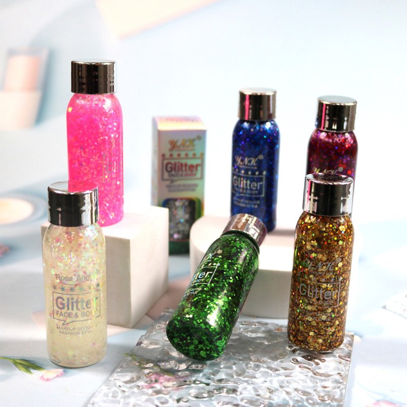 Beauty Eyeshadow Face and Body Glitter Colorful Stage Makeup Glitter Gel Liquid Facial Makeup