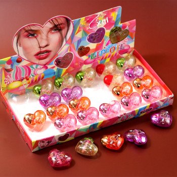 Cosmetics Transparent Color-Changing Gold Lip Oil Love Sequins Color-Changing Moisturizing Lip Gloss Set
