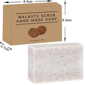 Walnut scrub granule soap coconut handmade soap cold process soap shower bath soap