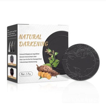 Polygonum multiflorum shampoo soap, bamboo charcoal handmade soap, black hair soap