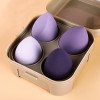Super soft non-eating powder four-compartment color box makeup egg makeup sponge tool storage box