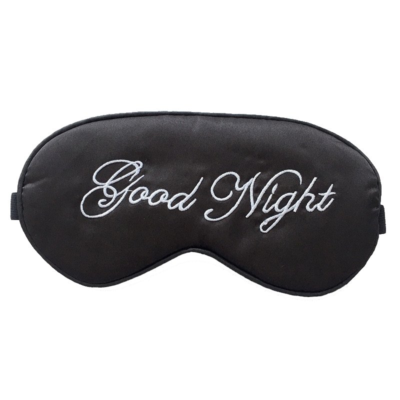 Silk embroidery goodnight eye mask, simulated silk embroidery adjustment buckle, light-shielding sleep eye mask