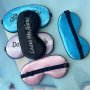 Simulated silk embroidery eye mask, light-shielding sleep eye mask, English pattern embroidery logo, light-shielding eyelash eye mask