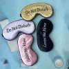 Simulated silk embroidery eye mask, light-shielding sleep eye mask, English pattern embroidery logo, light-shielding eyelash eye mask