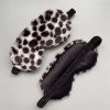 leopard print rabbit fur simulated silk eye mask home blackout sleep cute cartoon plush eye mask