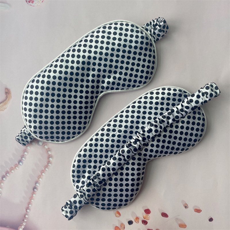 leopard print simulated silk eye mask internet celebrity polka dot large intestine hair ring thin hairband headdress silk eye protection sleep blackout eye mask