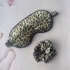 leopard print simulated silk eye mask internet celebrity polka dot large intestine hair ring thin hairband headdress silk eye protection sleep blackout eye mask