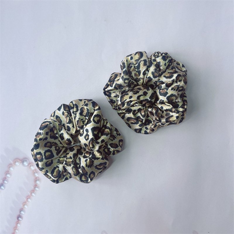 leopard print simulated silk eye mask internet celebrity polka dot large intestine hair ring thin hairband headdress silk eye protection sleep blackout eye mask