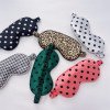 double-sided simulated silk eye mask color mulberry silk blackout sleep leopard print satin eye mask set