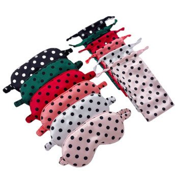 simulated silk eye mask drawstring bag cloth bag wedding gift set silk sleep blackout eye mask