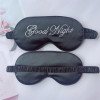 Simulated silk embroidered eye mask, couple style sleeping shade eye mask, mulberry silk embroidered breathable storage bag set