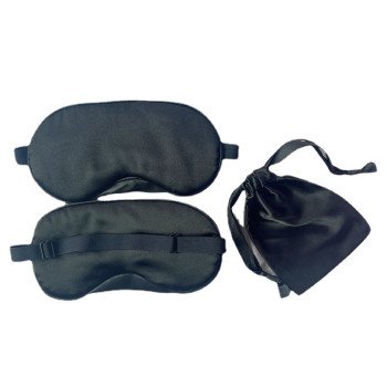 New double-sided simulated silk sleeping eye mask shade with nose pads travel set eye mask aviation eye mask