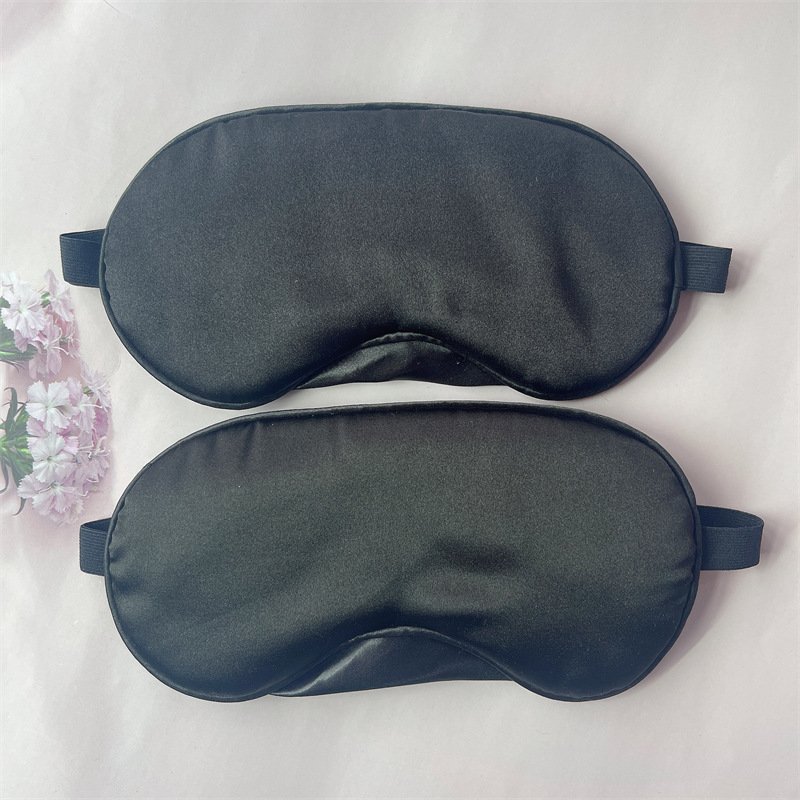 New double-sided simulated silk sleeping eye mask shade with nose pads travel set eye mask aviation eye mask