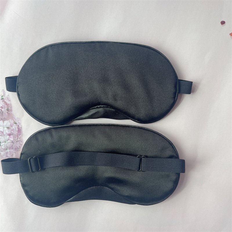 New double-sided simulated silk sleeping eye mask shade with nose pads travel set eye mask aviation eye mask