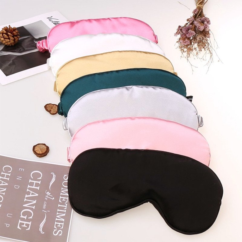 Simulated silk eye mask aviation eye mask sleeping eye mask with custom logo shade breathable eye mask portable eye mask