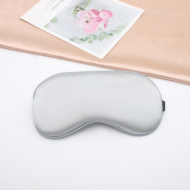 Adjustable buckle simulated silk eye mask solid color shade sleep eye mask wholesale travel lunch break silk eye mask adjustable